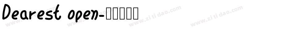Dearest open字体转换